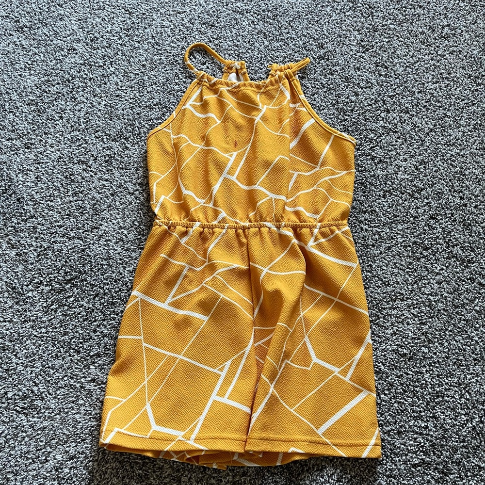 yellow shein romper